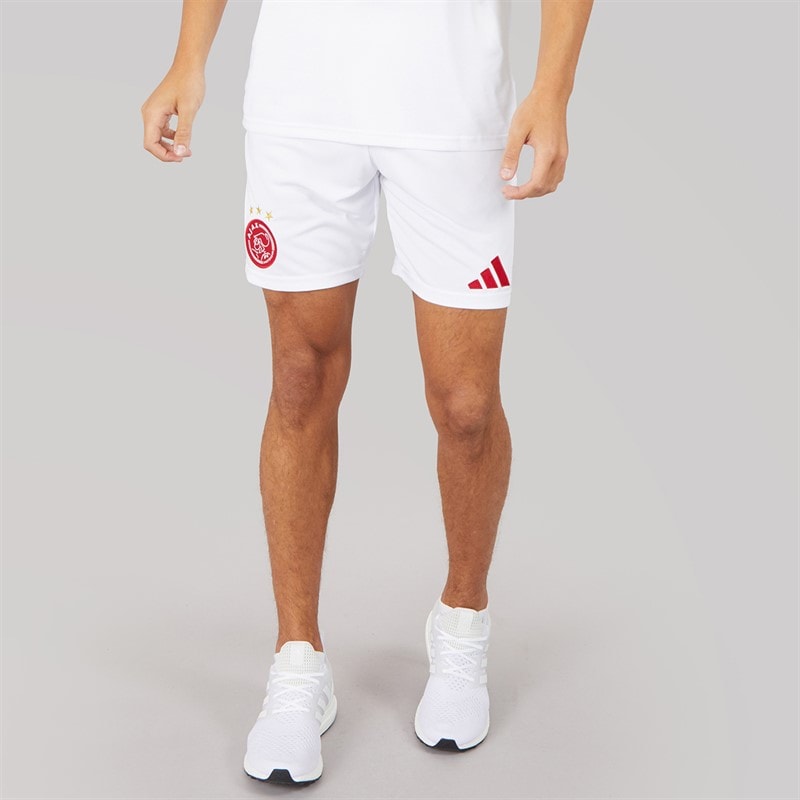 adidas Mens AFC Ajax Amsterdam 24/25 Home Shorts White