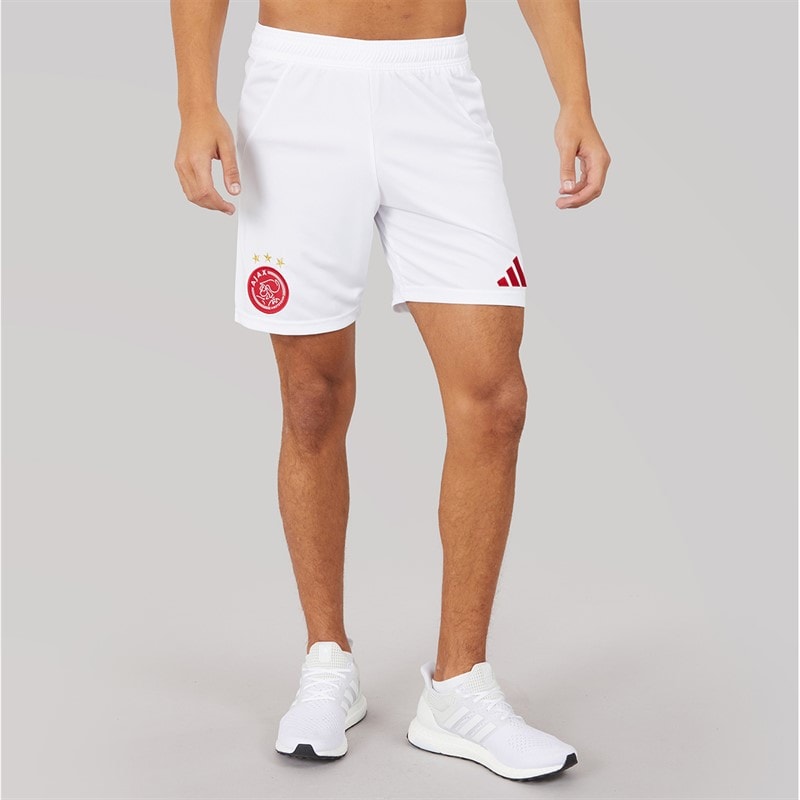adidas Mens AFC Ajax Amsterdam 24/25 Home Shorts White - Image 3
