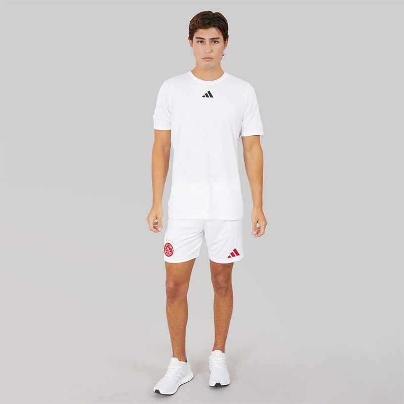 adidas Mens AFC Ajax Amsterdam 24/25 Home Shorts White - Image 4