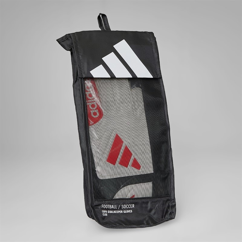 adidas Mens Copa Club Goalkeeper Gloves White/Lucid Red/Black - Image 3