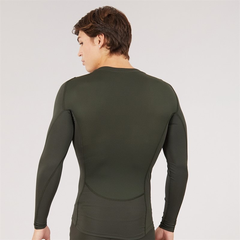 adidas Mens Techfit Long Sleeve T-Shirt Grey - Image 2