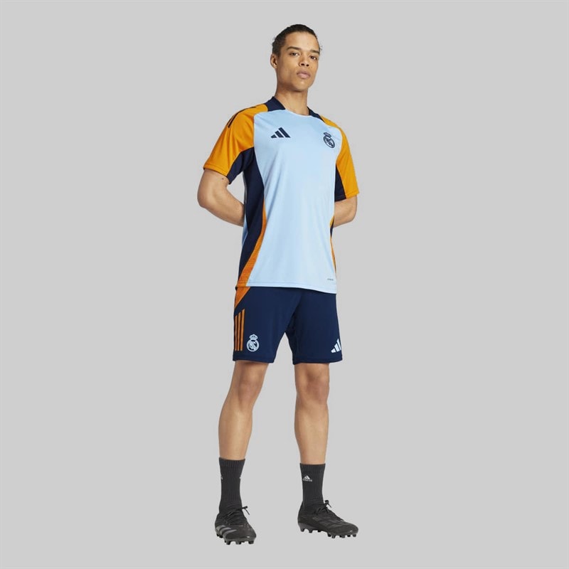 adidas Mens RMCF Real Madrid 24/25 Training Shorts Team Navy Blue/Crew - Image 4