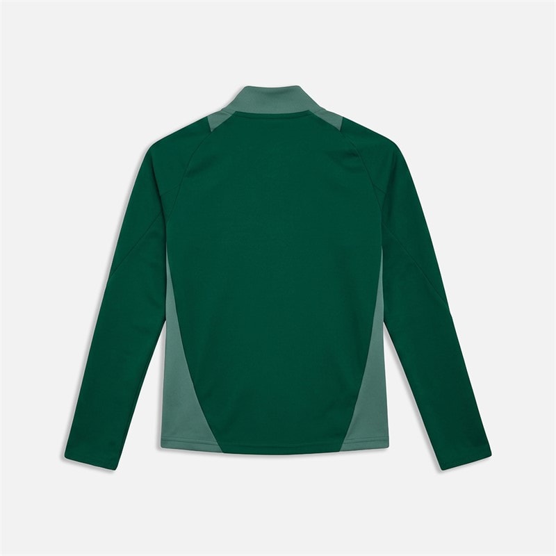 adidas Junior FAF Algeria 1/4 Zip Track Top Dark Green - Image 2