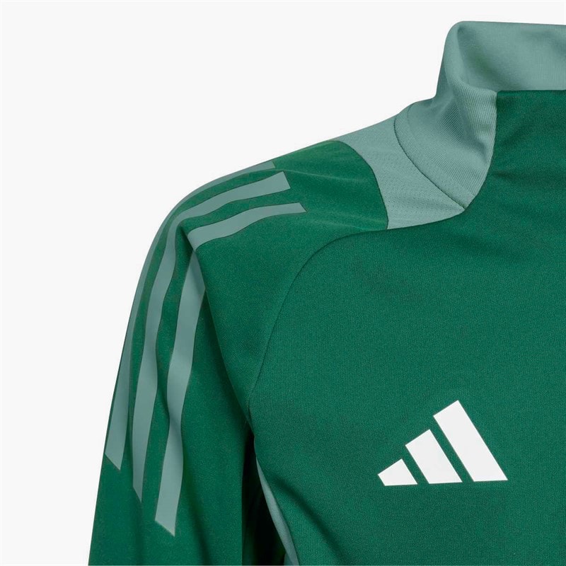 adidas Junior FAF Algeria 1/4 Zip Track Top Dark Green - Image 4