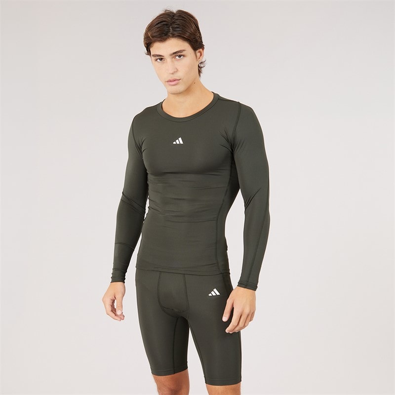 adidas Mens Techfit Tight Shorts Grey - Image 4