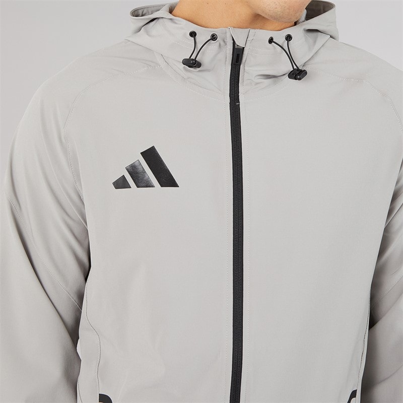 adidas Mens Tiro 25 Competition Vis Tech Travel Jacket Team Mid Grey - Image 5