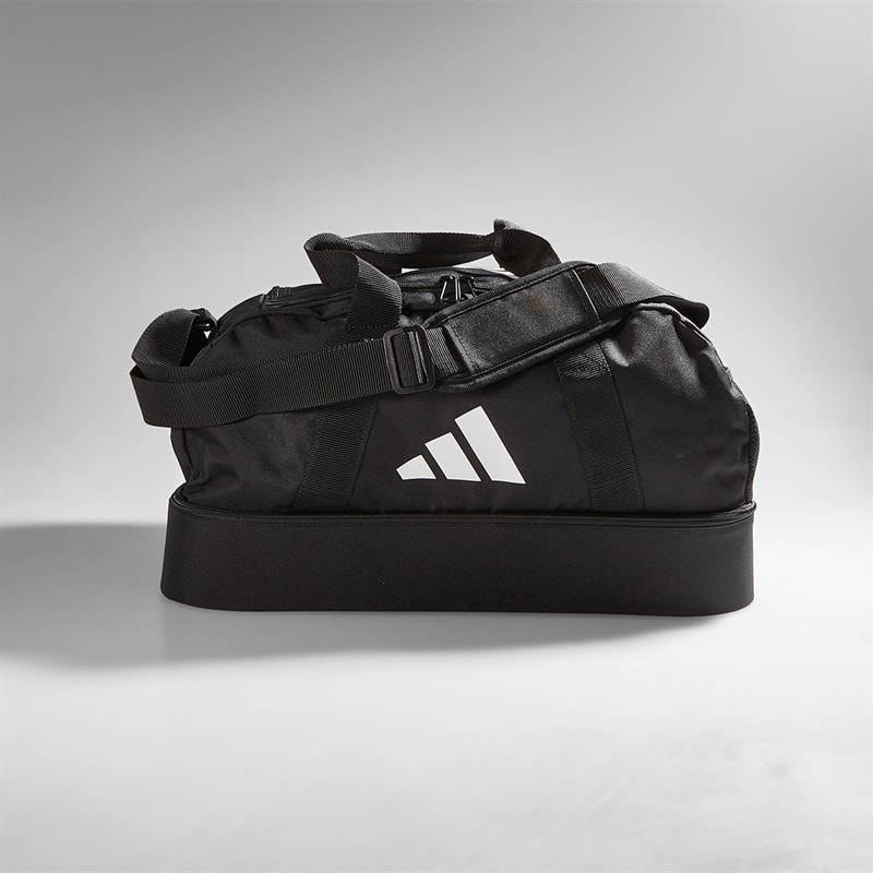 adidas Tiro League Small Duffle Bag Black/White - Image 2