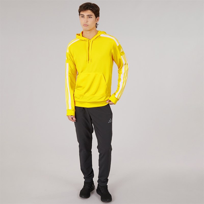 adidas Mens Squadra 21 Hoodie Team Yellow/White - Image 4