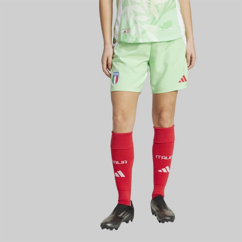 adidas Womens FIGC Italy 2025 (Womens Team) Authentic Away Shorts Glory Mint