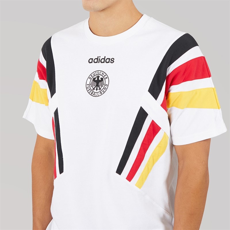 adidas Mens DFB Germany 1996 T-Shirt White - Image 3