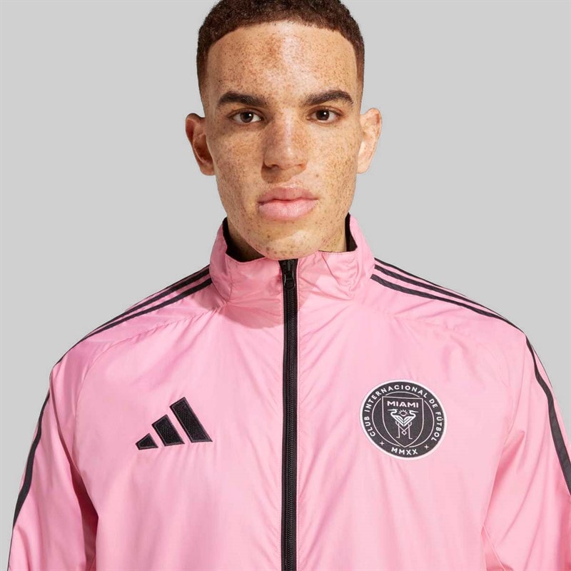 adidas Mens IMCF Inter Miami CF Reversible Anthem Jacket Easy Pink - Image 3