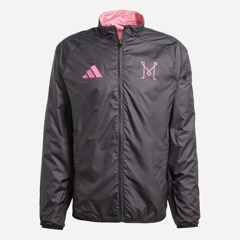 adidas Mens IMCF Inter Miami CF Reversible Anthem Jacket Easy Pink - Image 5