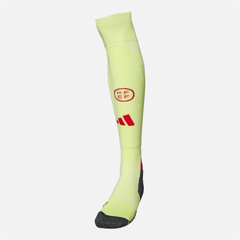 adidas Mens RFEF Spain 2024 Away Football Socks Pulse Yellow