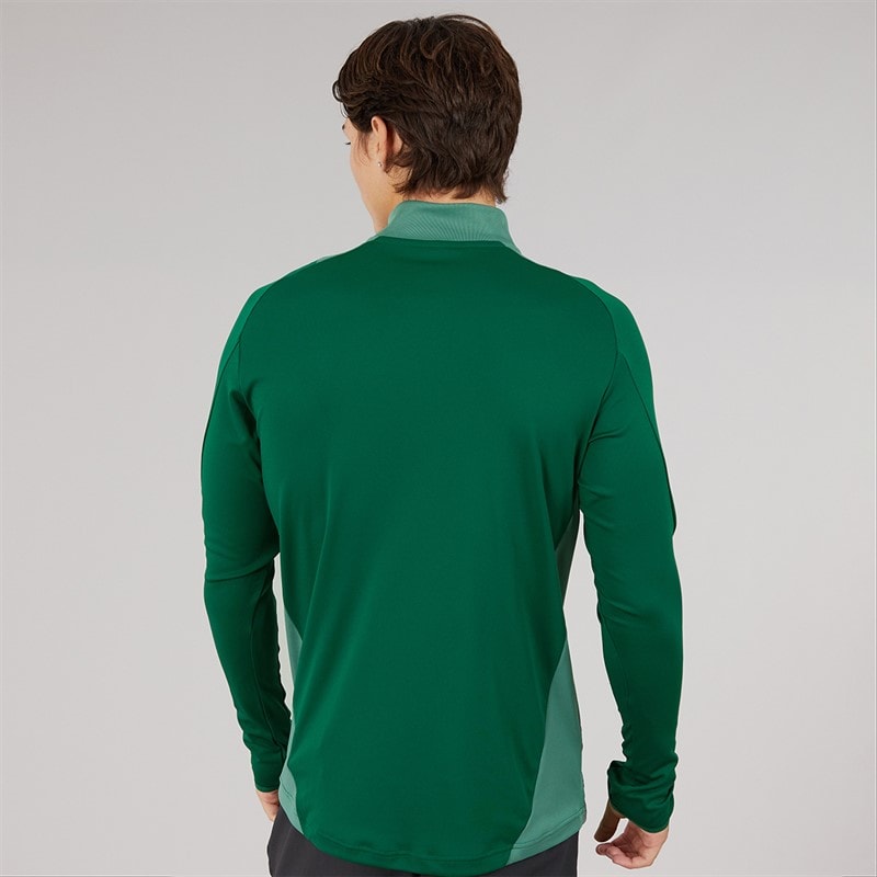 adidas Mens FAF Algeria 1/4 Zip Track Top Dark Green - Image 2