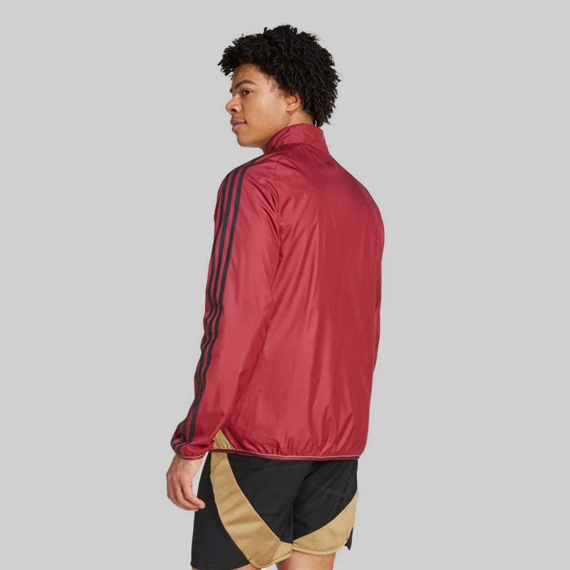 adidas Mens RBFA Belgium 2024 Anthem Jacket Team Coll Burgundy/Sand Strata - Image 2