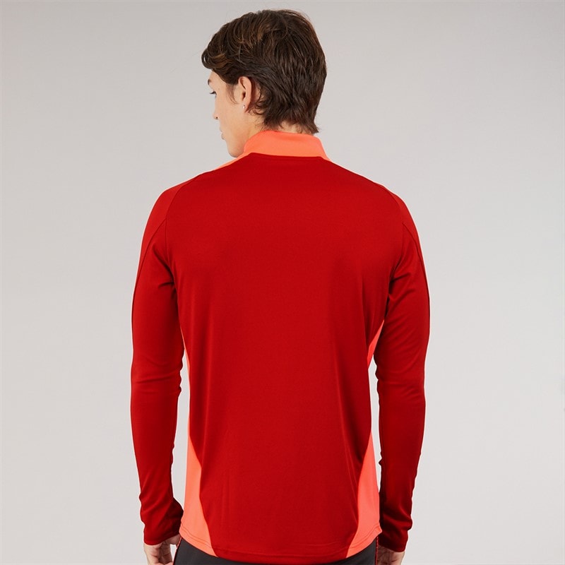 adidas Mens OL Olympique Lyonnais Tiro 24 1/4 Zip Track Top Team Power Red - Image 2