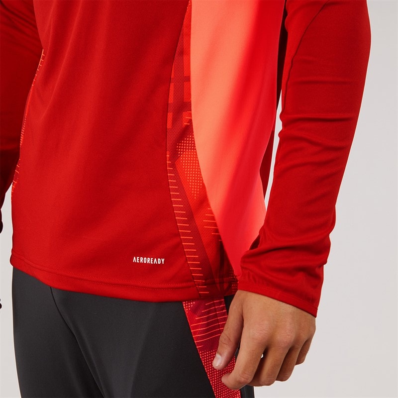adidas Mens OL Olympique Lyonnais Tiro 24 1/4 Zip Track Top Team Power Red - Image 5