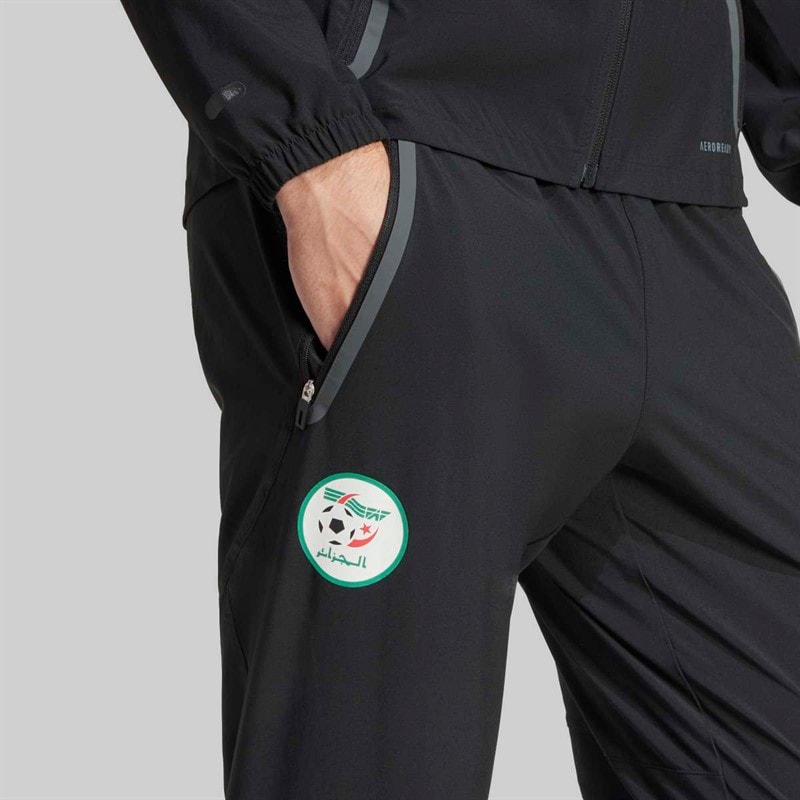 adidas Mens FAF Algeria Tiro 25 Competition Travel Track Pants Black - Image 4