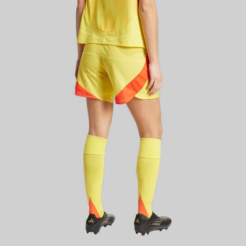 adidas Womens RBFA Belgium 2025 (Womens Team) Authentic Away Shorts Impact Yellow - Image 2