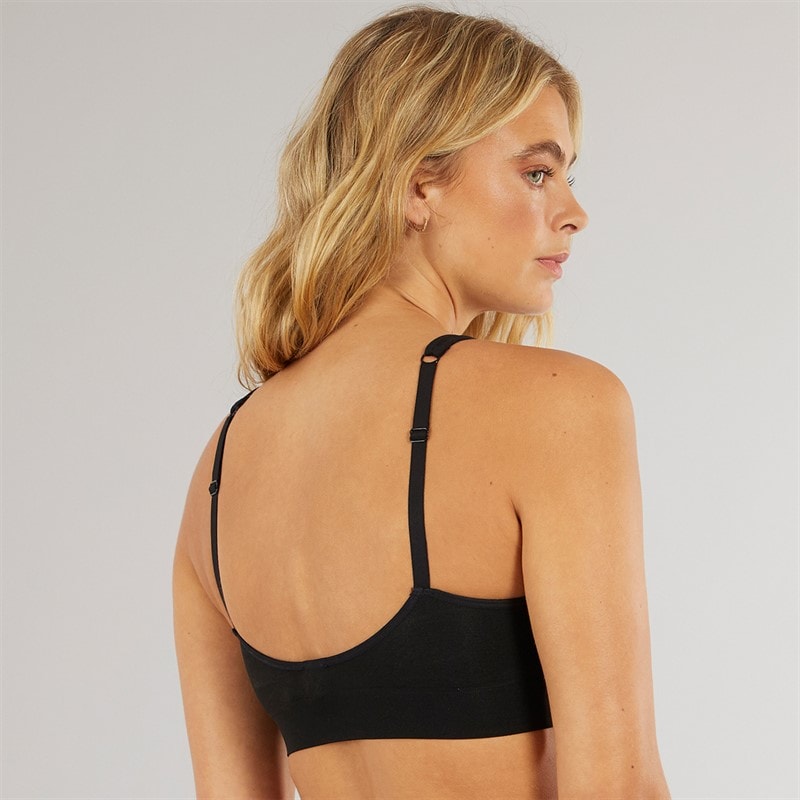 adidas Originals Womens Modern Flex Low Back Bralette Black - Image 2