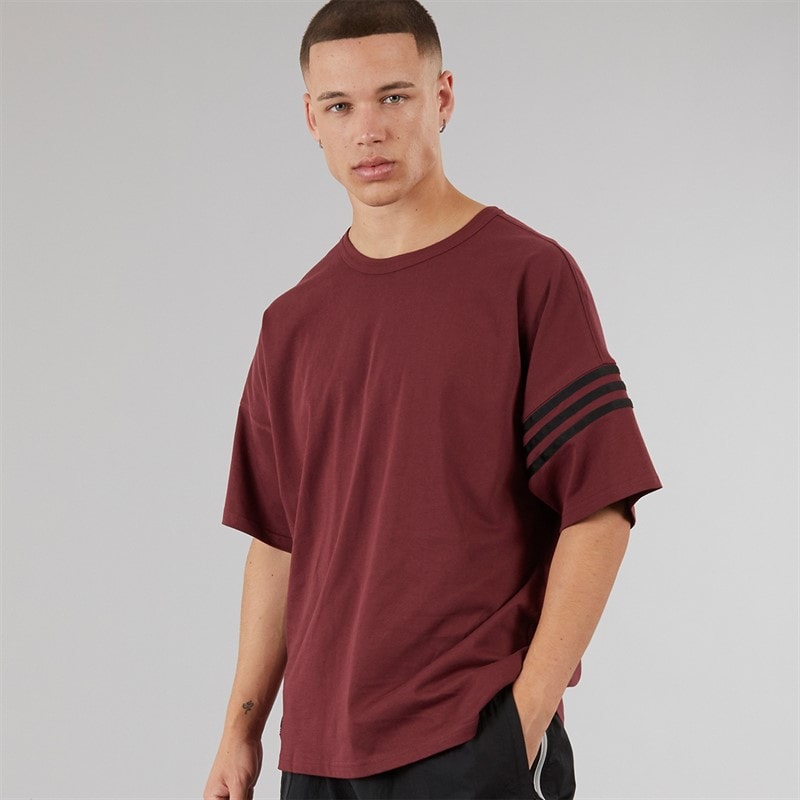 adidas Originals Mens Adicolor Neuclassics T-Shirt Shadow Red - Image 1