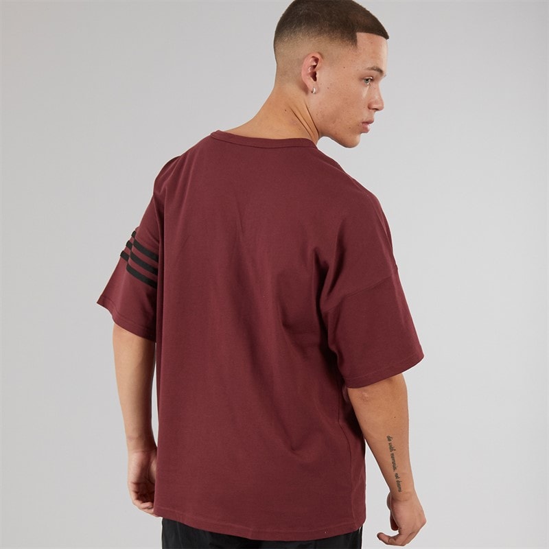 adidas Originals Mens Adicolor Neuclassics T-Shirt Shadow Red - Image 2
