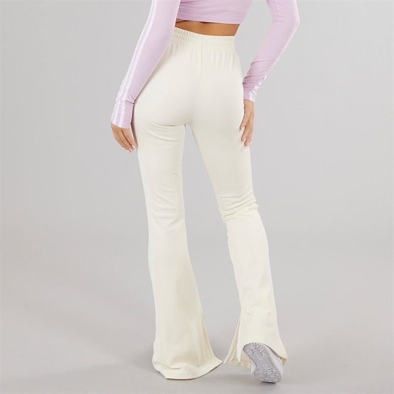 adidas Originals Womens 3-Stripes Firebird Flared Track Pants Cream White - Image 2