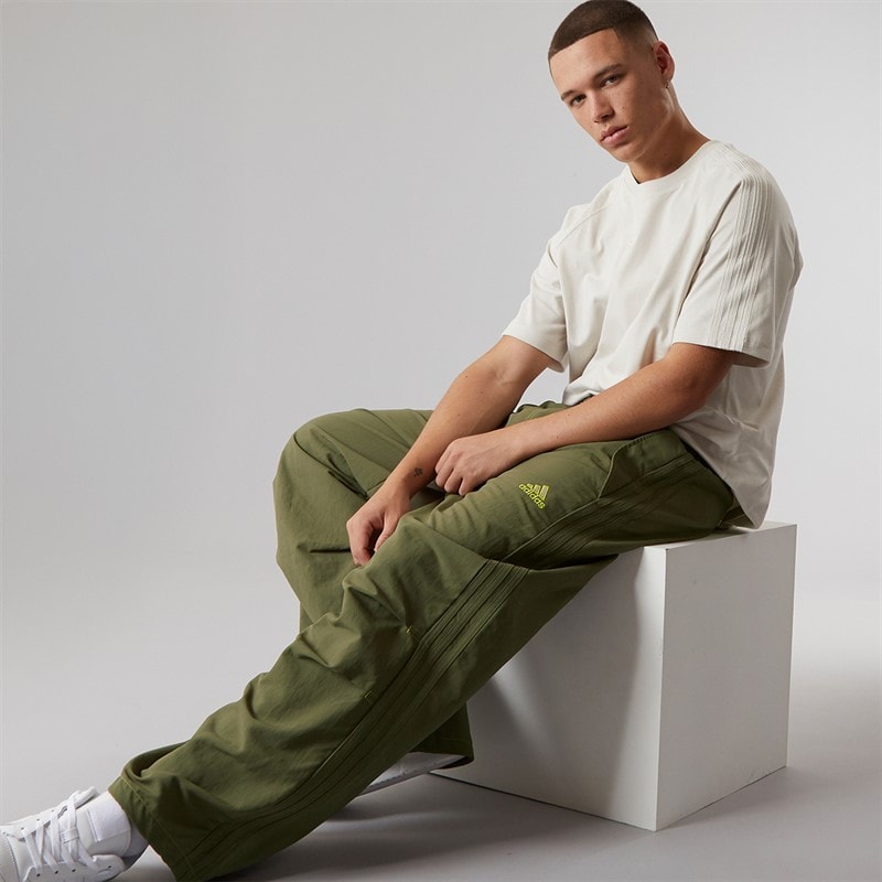 adidas Originals Mens Parachute Tracksuit Pants Olive Strata - Image 4