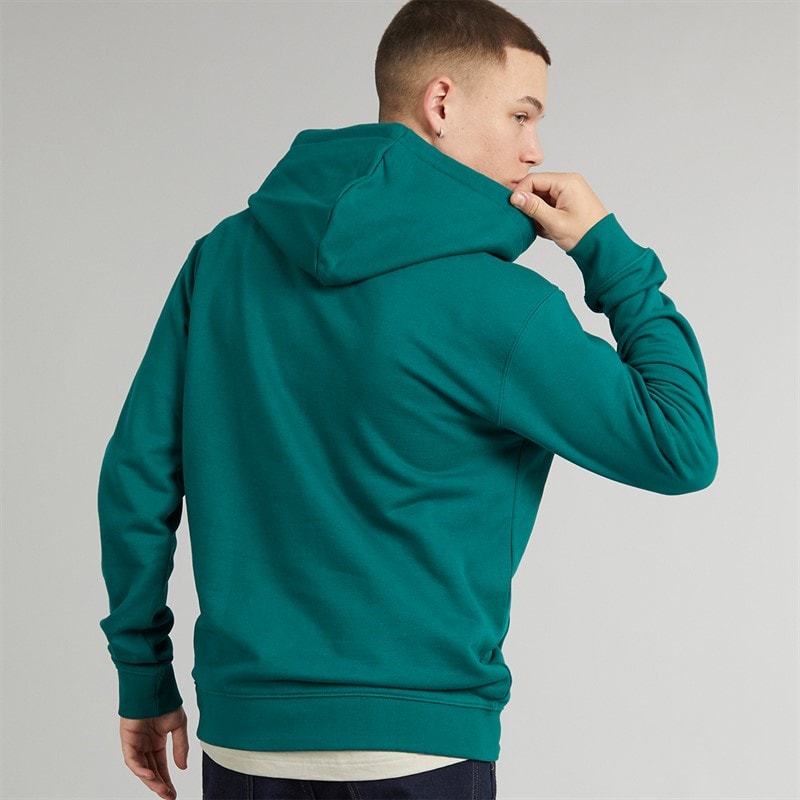 adidas Originals Mens Adicolor Classics Trefoil Hoodie Legacy Teal - Image 2