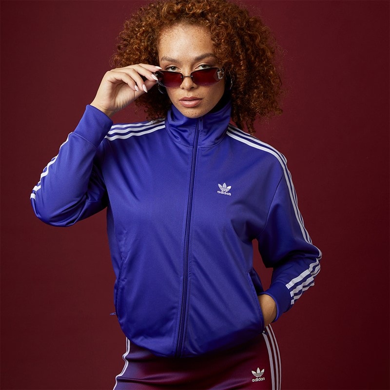 adidas Originals Womens Adicolor Classics Loose Firebird Track Top Energy Ink - Image 3