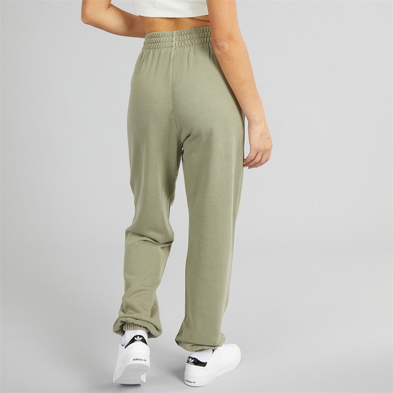 adidas Originals Womens Trefoil Essentials French Terry Joggers Olive Strata - Image 2