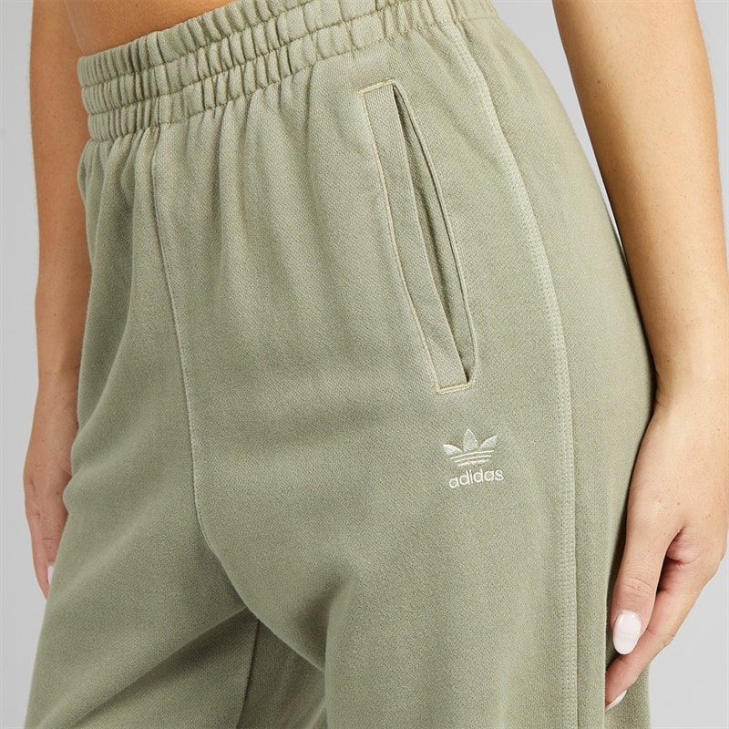 adidas Originals Womens Trefoil Essentials French Terry Joggers Olive Strata - Image 3