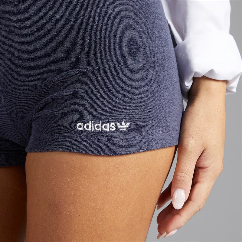 adidas Originals Womens Towel Shorts Shadow Navy - Image 3