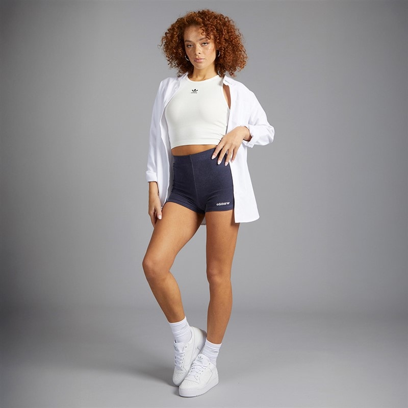 adidas Originals Womens Towel Shorts Shadow Navy - Image 4