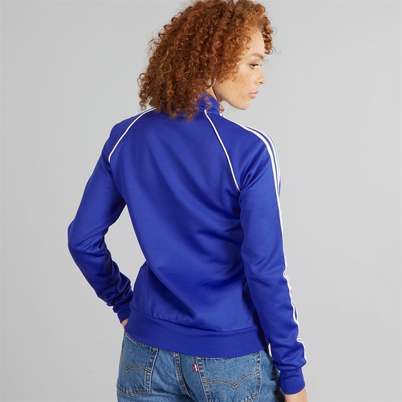adidas Originals Womens Adicolor Classics Superstar Track Top Semi Lucid Blue - Image 2