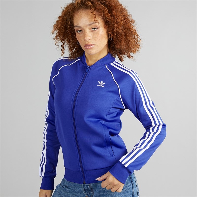 adidas Originals Womens Adicolor Classics Superstar Track Top Semi Lucid Blue - Image 3