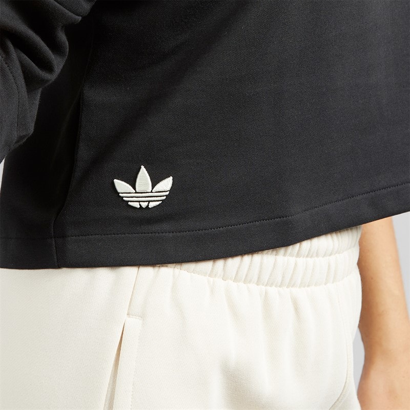 adidas Originals Womens Adicolor Neuclassics T-Shirt Black/Cream White - Image 5