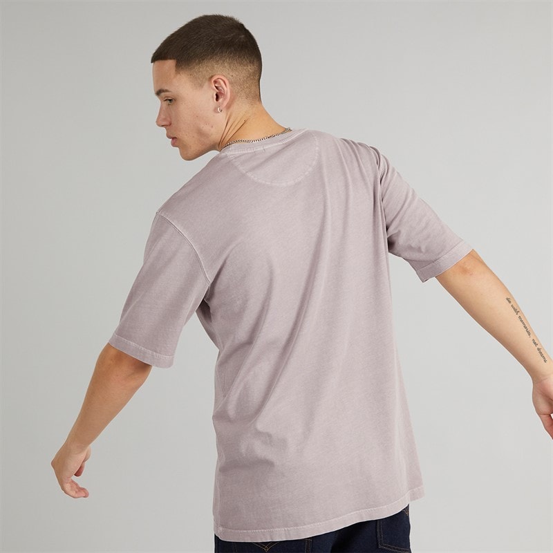 adidas Originals Mens Trefoil Essentials + Dye Pocket T-Shirt Preloved Fig - Image 2
