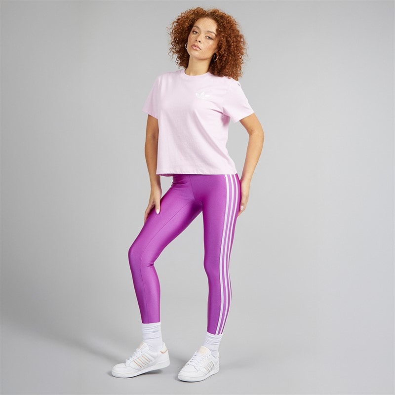 adidas Originals Womens Adicolor 3-Stripes Leggings Purple Burst - Image 4