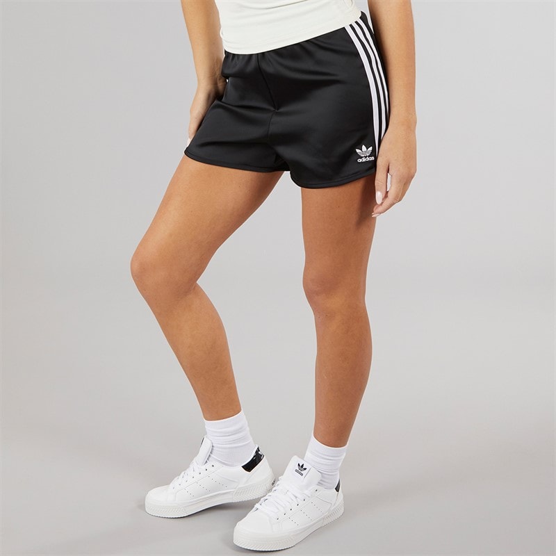 adidas Originals Womens Adicolor Satin Sprint Shorts Black - Image 1