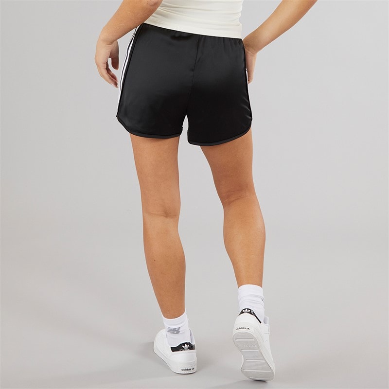 adidas Originals Womens Adicolor Satin Sprint Shorts Black - Image 2