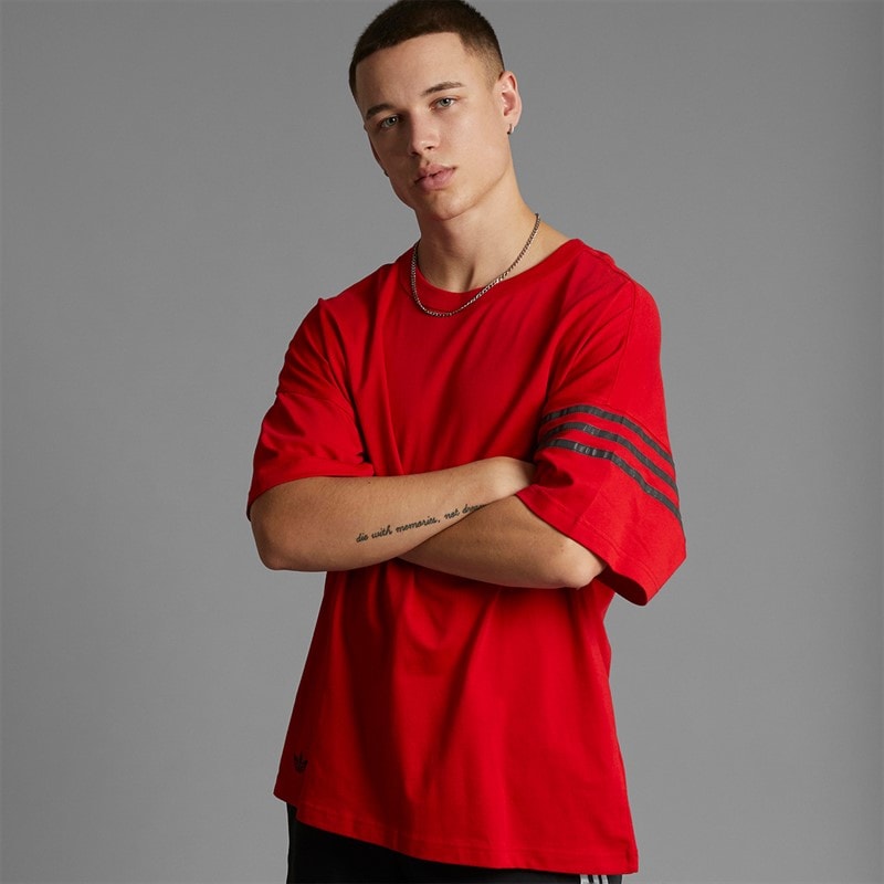 adidas Originals Mens Neuclassics T-Shirt Better Scarlet - Image 1