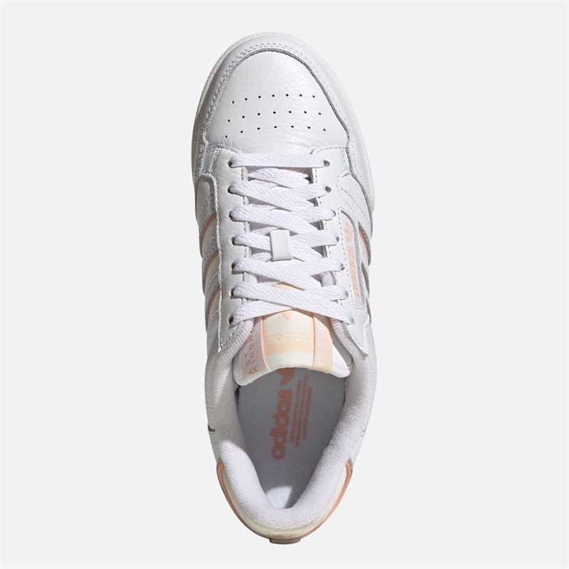 adidas Originals Womens Continental 80 Stripes Trainers Cloud White/Off White/Bliss Orange - Image 4