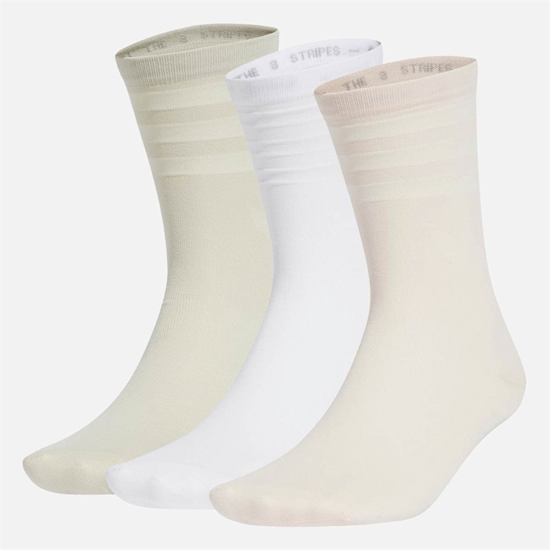 adidas Originals  Collective Power Mid Cut Three Pack Crew Socks Beige/White/Wonder Quartz - Image 1