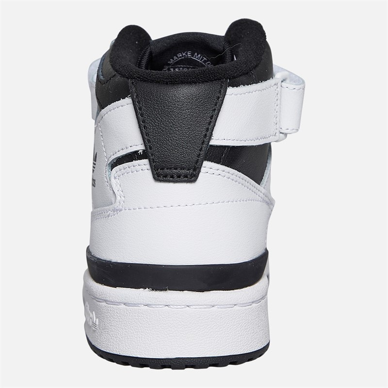 adidas Originals Junior Forum Mid Trainers Cloud White/Core Black/Cloud White - Image 3