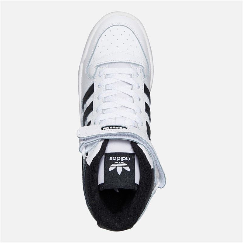 adidas Originals Junior Forum Mid Trainers Cloud White/Core Black/Cloud White - Image 4