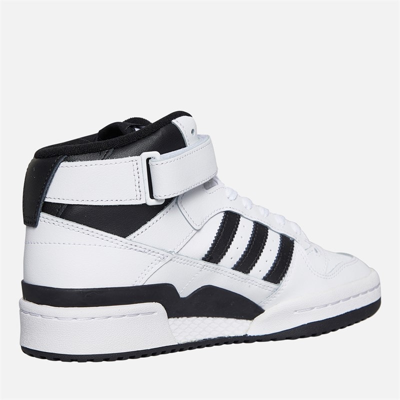 adidas Originals Junior Forum Mid Trainers Cloud White/Core Black/Cloud White - Image 5