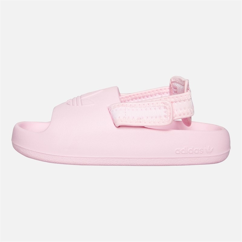 adidas Originals Girls Adifom Adilette Sliders Clear Pink - Image 2