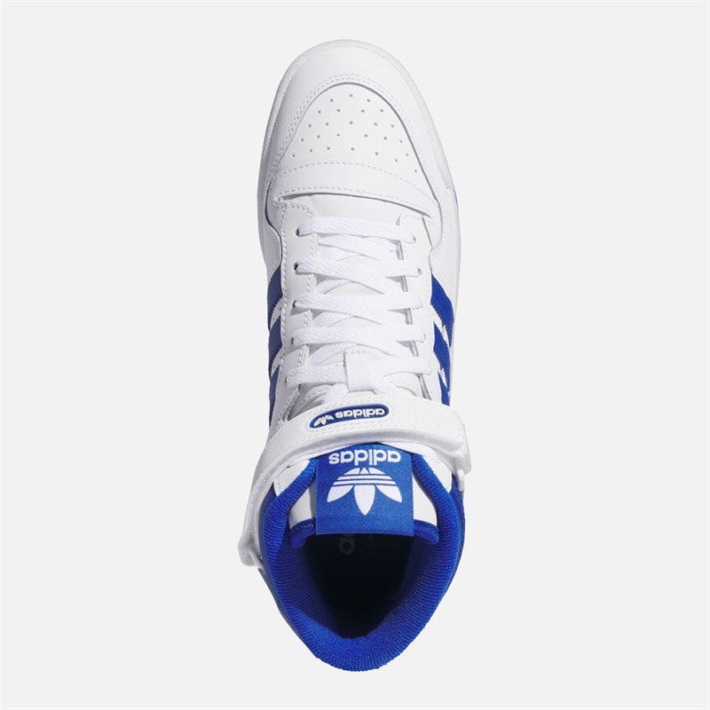 adidas Originals Mens Forum Mid Trainers Cloud White/Royal Blue/Cloud White - Image 4