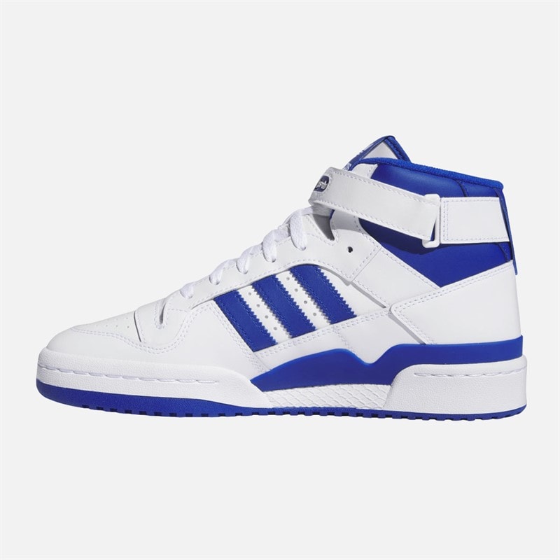 adidas Originals Mens Forum Mid Trainers Cloud White/Royal Blue/Cloud White - Image 5